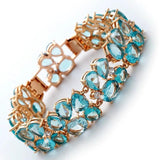 Crystal Zircon Bangles Water Drop Wedding Jewelry