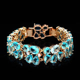 Crystal Zircon Bangles Water Drop Wedding Jewelry
