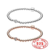 925 Sterling Silver Beads & Pav? Bracelet Women Temperament Gift
