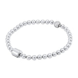 925 Sterling Silver Beads & Pav? Bracelet Women Temperament Gift