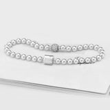 925 Sterling Silver Beads & Pav? Bracelet Women Temperament Gift