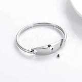 Cremation Urn Bracelet for Ashes Stainless Steel Cuff Keepsake Jewelry Women