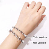 Thick & Thin Chain Stainless Steel Bracelet for Women & Men LB001