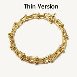 Thick & Thin Chain Stainless Steel Bracelet for Women & Men LB001