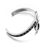 Stainless Steel Single Head Wrench Bangle Man Wristband