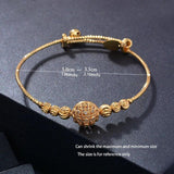 4PCS 24K Ethiopian Kids Jewelry Bangles For Children