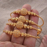 4PCS 24K Ethiopian Kids Jewelry Bangles For Children