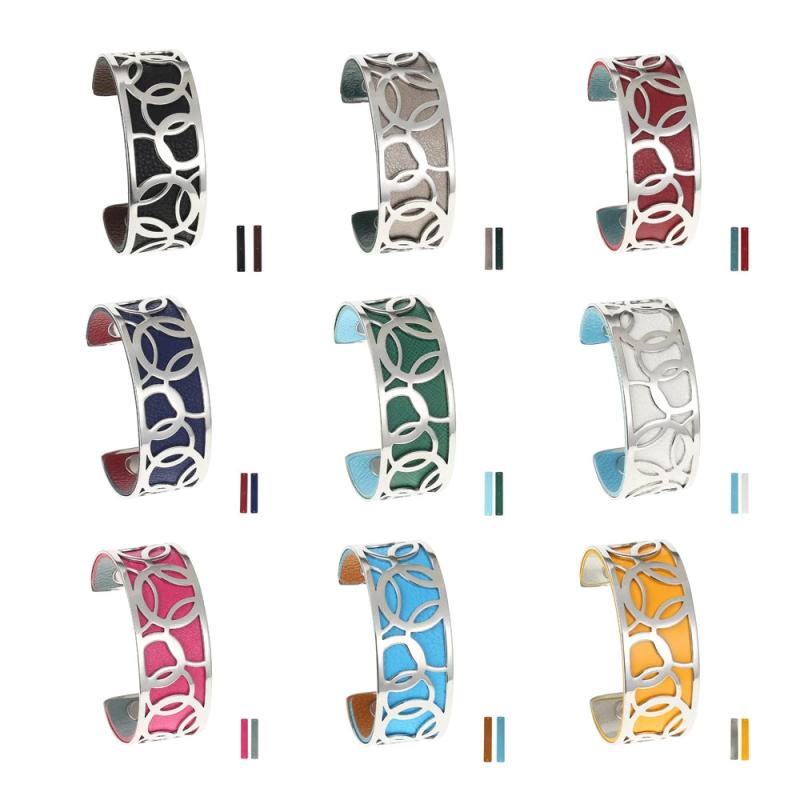 Love Cuff Bracelet Stainless Steel Bangle Leather Jewelry Gift