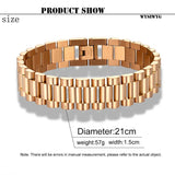 Stainless Steel Chain Bracelet Men Classic Motorcyclist Punk Style