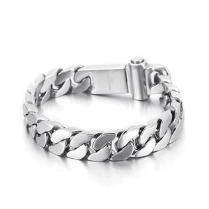 13mm Cuban Chain Bracelet Stainless Steel Men's Jewelry Punk