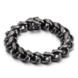 Matte Link Chain Bracelet Stainless Steel Punk Jewelry Gift