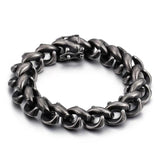 Matte Link Chain Bracelet Stainless Steel Punk Jewelry Gift