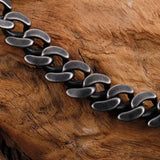 Matte Link Chain Bracelet Stainless Steel Punk Jewelry Gift