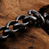 Matte Link Chain Bracelet Stainless Steel Punk Jewelry Gift