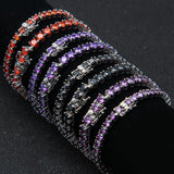 Men's Multicolor Zircon Tennis Chain Bracelet 3mm 4mm