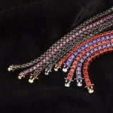 Men's Multicolor Zircon Tennis Chain Bracelet 3mm 4mm