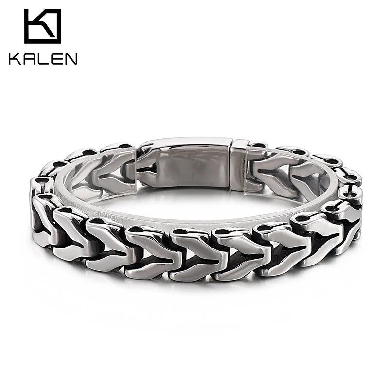 Punk Men's Stainless Steel Arrow Chain Bracelet