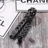 Punk Men's Stainless Steel Arrow Chain Bracelet