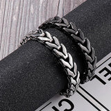 Punk Men's Stainless Steel Arrow Chain Bracelet