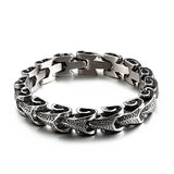 Men's Stainless Steel Snake Chain Bracelet Animal Texture Jewelry
