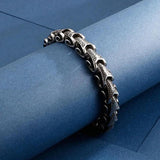 Men's Stainless Steel Snake Chain Bracelet Animal Texture Jewelry