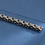 Men's Stainless Steel Snake Chain Bracelet Animal Texture Jewelry