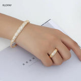 Braided CZ Cuff Bracelet Copper Bangle Bridal Wedding Jewelry
