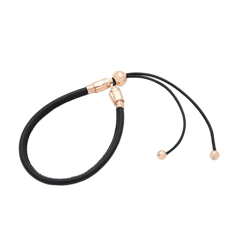 925 Leather Slider Bracelet Sterling Silver Bangle Jewelry Gift