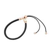 925 Leather Slider Bracelet Sterling Silver Bangle Jewelry Gift