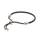 925 Leather Slider Bracelet Sterling Silver Bangle Jewelry Gift