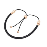 925 Leather Slider Bracelet Sterling Silver Bangle Jewelry Gift