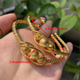 4pcs Ethnic Bead Dubai Bracelets for Woman 24k Copper Ball Saudi Arabic Bracelet