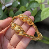 4pcs Ethnic Bead Dubai Bracelets for Woman 24k Copper Ball Saudi Arabic Bracelet