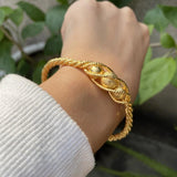 4pcs Ethnic Bead Dubai Bracelets for Woman 24k Copper Ball Saudi Arabic Bracelet