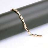 Stainless Steel Magnetic Bracelet with Rhinestones for Women
