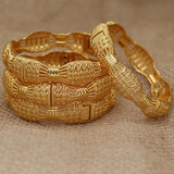 Ethiopian Bracelet 4pcs/lot 24k Bangles for Women Dubai Wedding