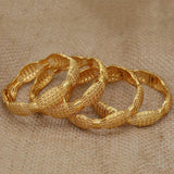 Ethiopian Bracelet 4pcs/lot 24k Bangles for Women Dubai Wedding