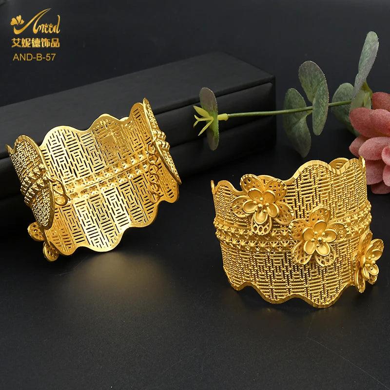 24K Dubai Flowers Bangle for Women