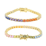 Rainbow Cz Bangle Tennis Bracelet for Women