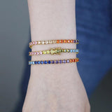 Rainbow Cz Bangle Tennis Bracelet for Women