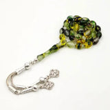 Green Tasbih Luminous Resin Muslim Rosary Eid Ramadan Gift
