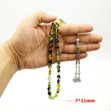 Green Tasbih Luminous Resin Muslim Rosary Eid Ramadan Gift