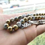 Tasbih Cracked Golden Crystal Bracelet Islamic Rosary Bead