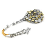 Tasbih Cracked Golden Crystal Bracelet Islamic Rosary Bead