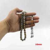 Tasbih Cracked Golden Crystal Bracelet Islamic Rosary Bead