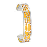 14MM Argent Flower Bracelet Leather Bangle for Women
