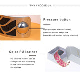 Cremo Stainless Steel Leather Cuff Bracelet Interchangeable