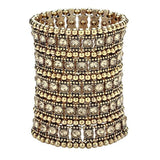 Crystal Elastic Strand Wrist Bangle Cuff Bracelet Women Wedding Jewelry