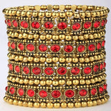 Crystal Elastic Strand Wrist Bangle Cuff Bracelet Women Wedding Jewelry