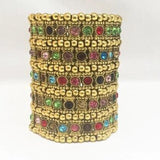 Crystal Elastic Strand Wrist Bangle Cuff Bracelet Women Wedding Jewelry